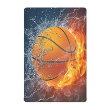 Burning Basketball Crib Sheets Stretchy Portable Sheets for Baby Toddler Brea...
