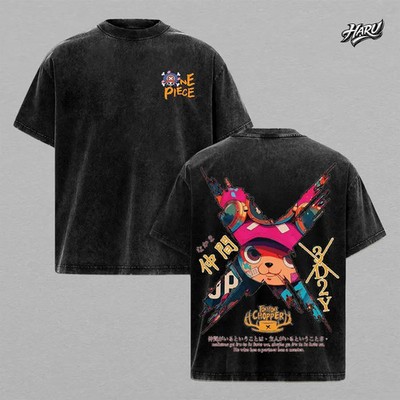 One Piece Tony Tony Chopper Anime T-Shirt Dark Anime Streetwear T-Shirt