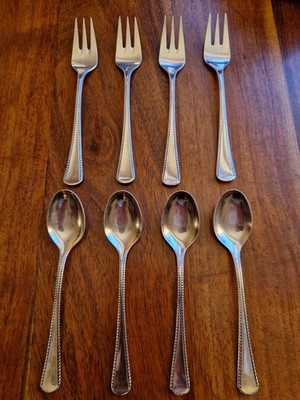 Silber Besteck Set   8-teilig (4 Löffel, 4 Gabeln)   Reed & Barton 90