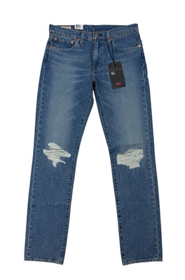 Levis Mens 511 Slim Stretch Jeans 32X34 Distressed Medium Wash NWT Can Fit 33