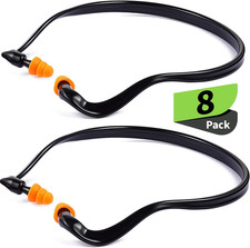 8 Pair Banded Ear Plugs Silicone Hearing Bands Lightweight Shooting Range Earplu