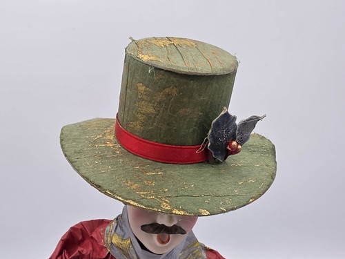 Vintage Christmas Caroler Couple porcelain Face & Hands Paper Mache Clothes... - Picture 3 of 18