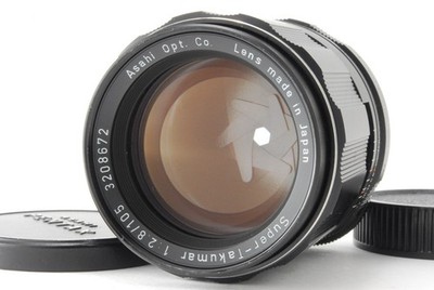 [Mint] PENTAX SMC Takumar 105mm f/2.8 Telephoto Lens MF M42 with Caps from Japan