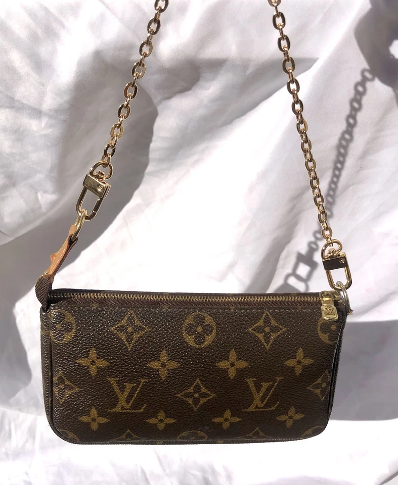 AUTÉNTICO Louis Vuitton Bucket Mini Pochette Accesorios Bolso Monograma FL0067 Foto 3 de 4