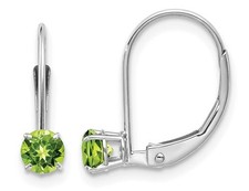3/5 Carat ctw Peridot Hoop Earrings 14K White Gold