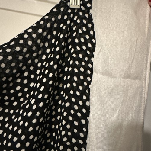 Kate Spade - Womens Black & White Logo / Polka Dot Oblong Scarf - Bild 4 von 4