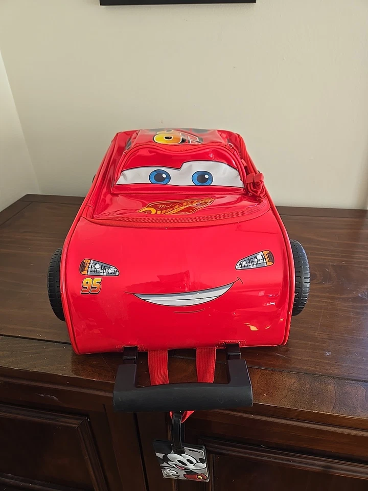 Disney Pixar Cars Lightning McQueen Niños 3D Maleta con ruedas Equipaje de mano Foto 2 de 4