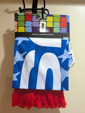FIFA USA Soccer Scarf Blue White Red Fringe Officially Licensed Product