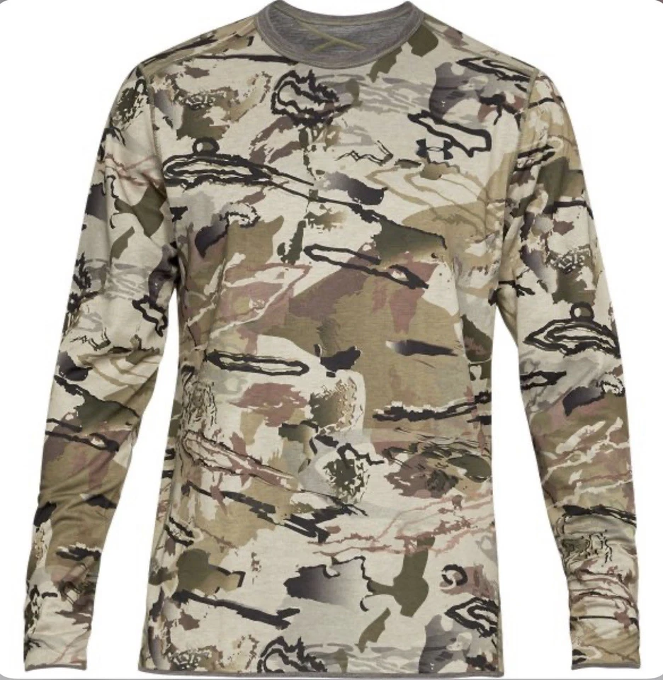 Under Armour Barren Camo Mid-season Reversible Wool Base Crew Hunting Top-2XL - Image 2 of 3