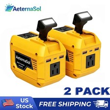 2-Pack 250W Power Inverter for DeWalt 20V Max Battery Outlet USB-C PD Camping