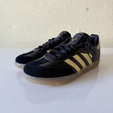 Adidas Samba Messi' J GS Black/ Gold Metallic/ Gum US 5 Boys JH5641