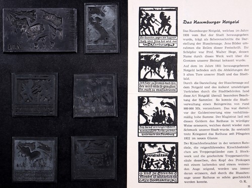 NAUMBURG 1920s 6pcs Vintage Book Printing Plates German Notgeld Illustrations