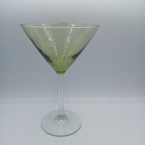 Green Martini Cocktail Glass 11 oz – V-Shaped Stemware Barware - 12 Available - Picture 1 of 5