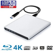 UHD 4K Blu-Ray Burner External USB 3.0 Super Slim DVD BD Recorder Drive PC / MAC