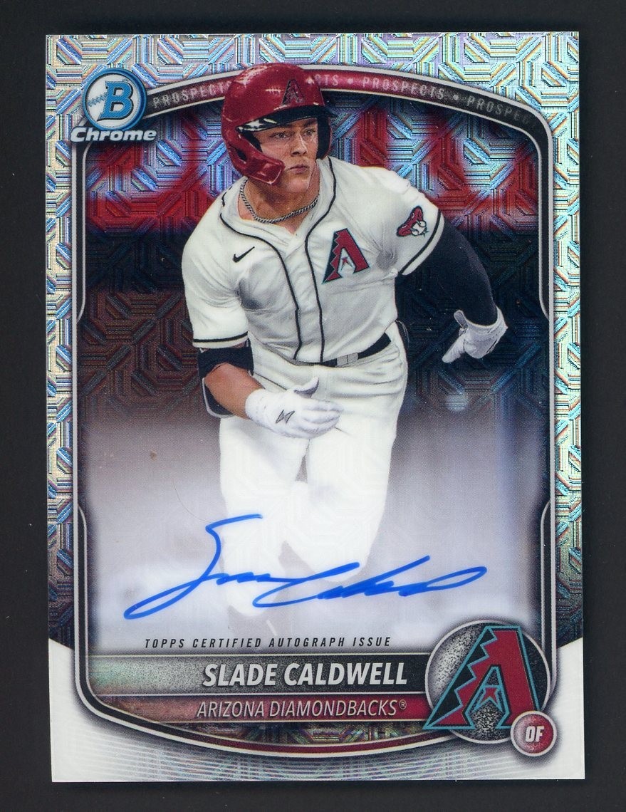 2025 Bowman Chrome Mega Box Slade Caldwell Diamondbacks ON CARD AUTO