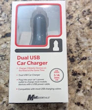 MobilEssentials Dual USB Car Charger Input: DC 12-24V Output: 3.1A