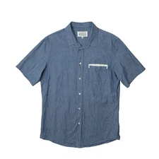 Maison Martin Margiela Shirt Mens 40 (EU 50) Blue "10" Chambray Cotton Italy