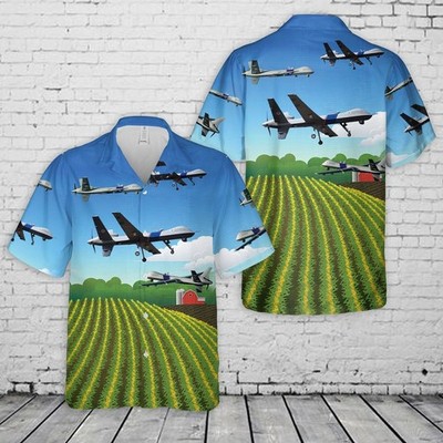 Iowa Air National Guard 132nd Wing MQ 9 Reaper Hawaiian Shirt