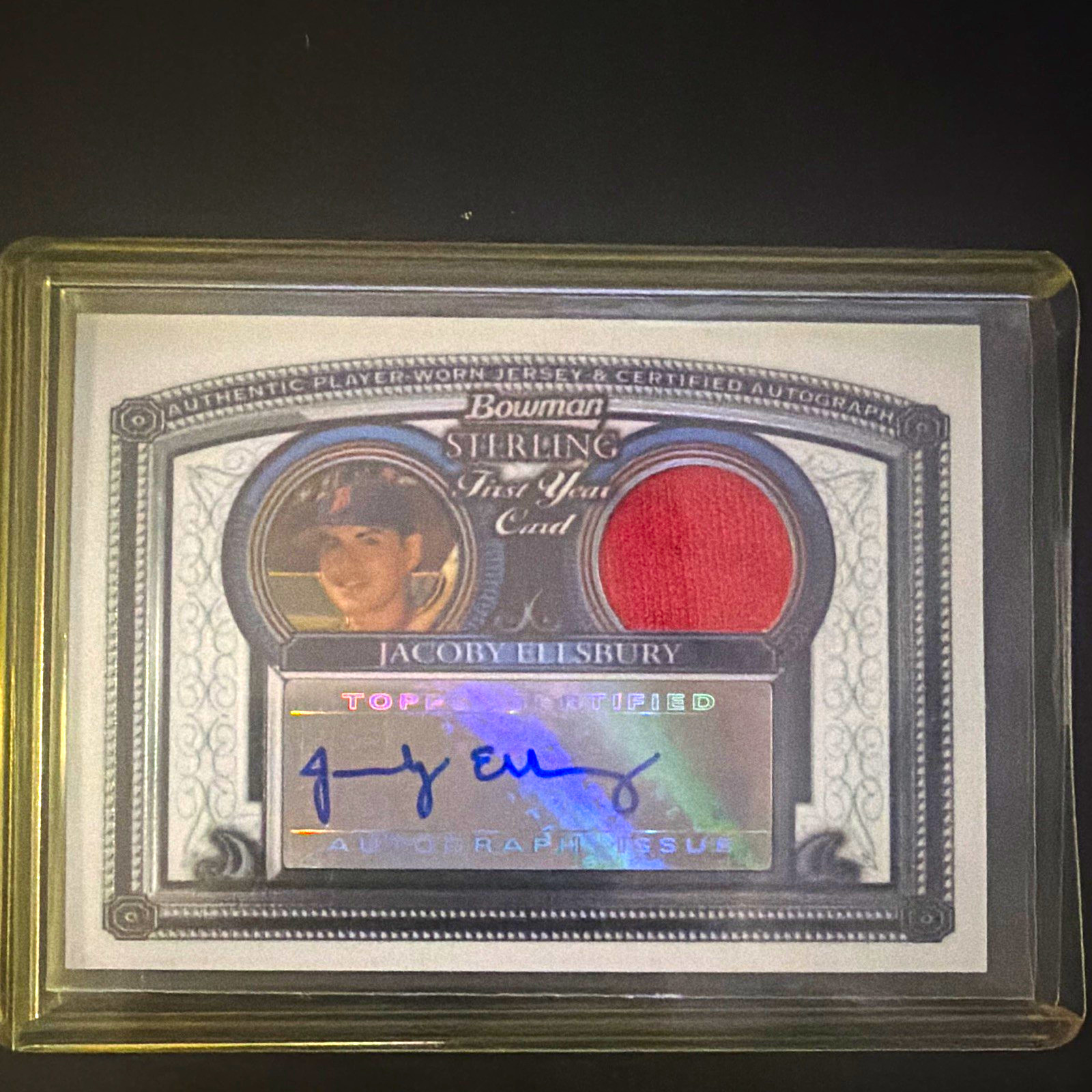 Topps 2005 Bowman Sterling Jacoby Ellsbury #BS-JE Auto Mem RC Red Sox