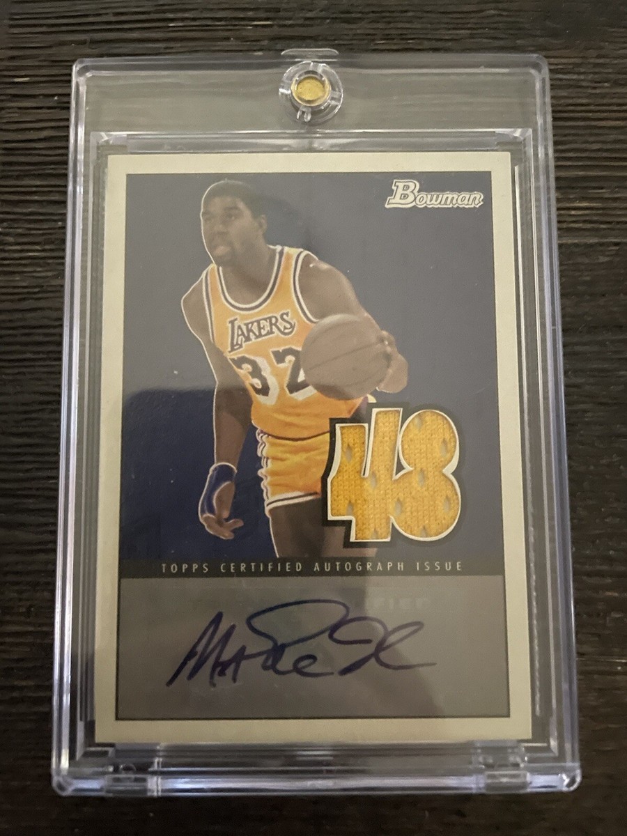 Magic Johnson AUTO Relic Card - 2009 Bowman 