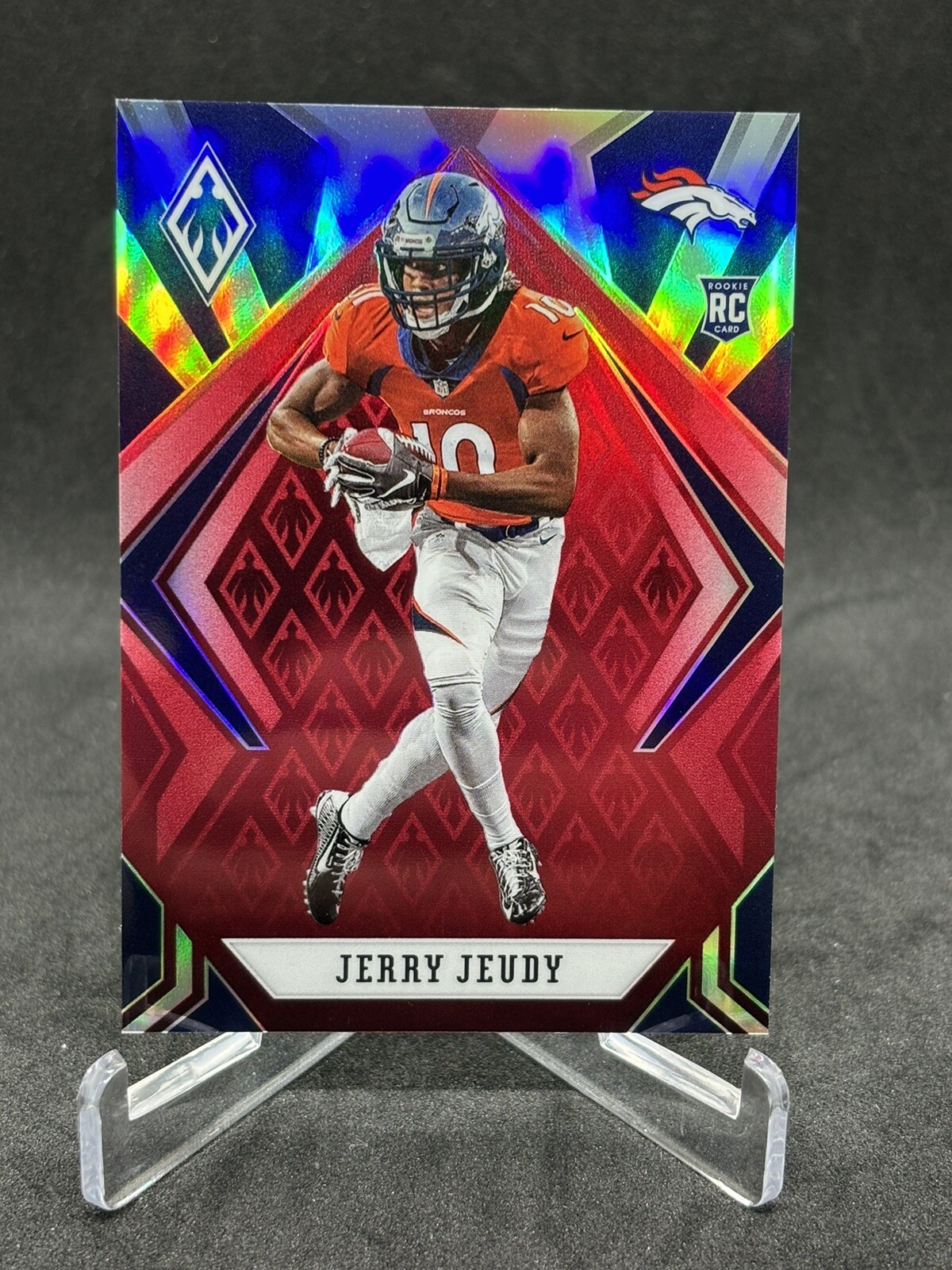 2020 Panini Phoenix Football JERRY JEUDY Red Holo /299 #105 Rookie RC Browns