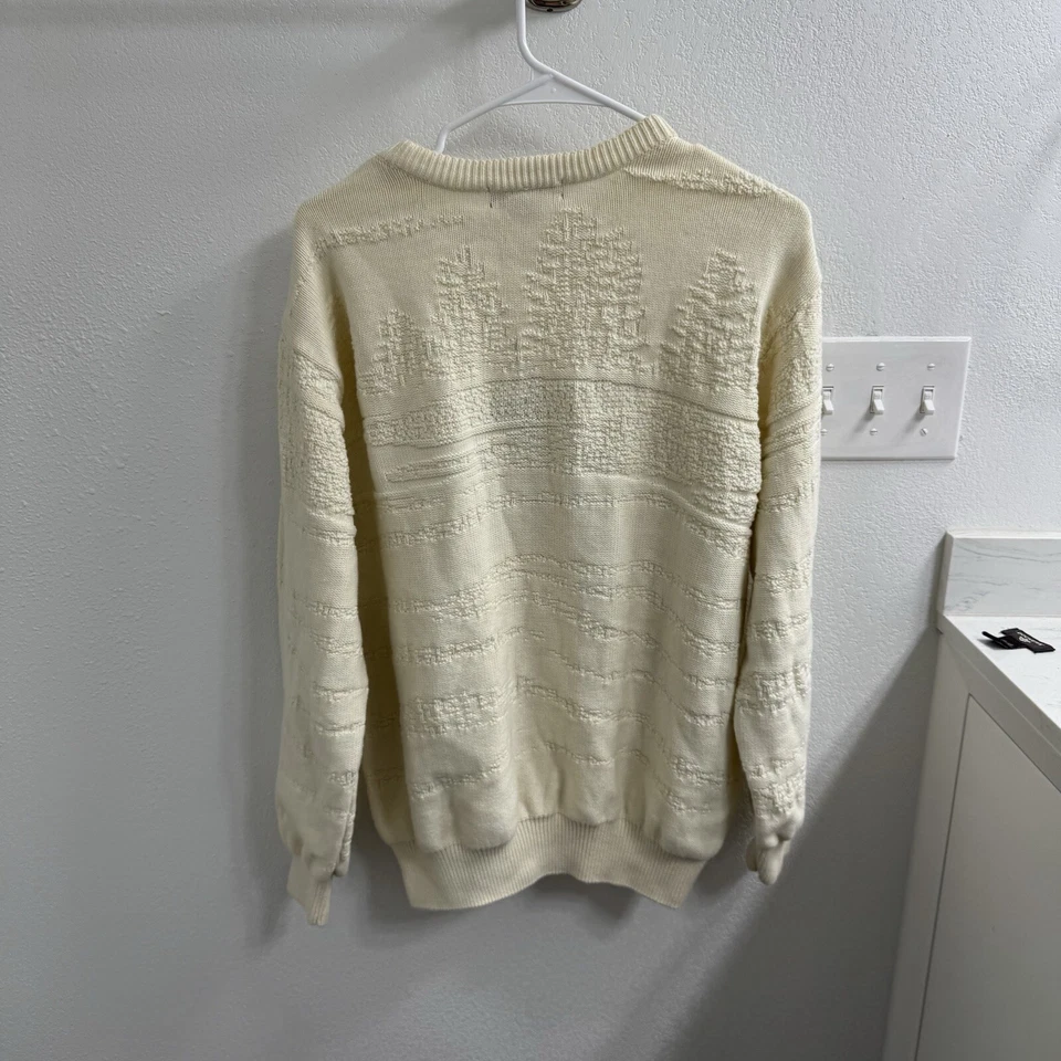 Suéter de Golf de Colección Eslabones de Ciprés Para Hombres XL Tapiz Tejido Hecho en EE. UU. Abuelo Años 90 AOP Foto 3 de 4