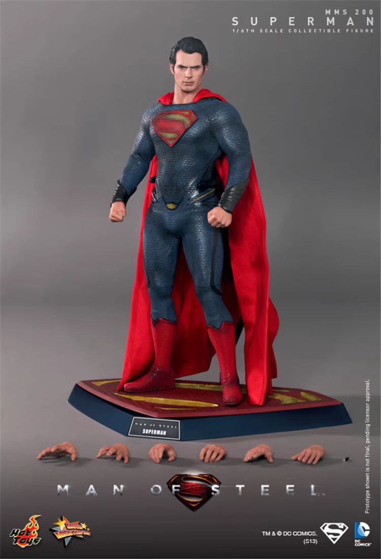 New Hot Toys MMS200 Man of Steel Superman Henry Cavill 1/6 Figure 