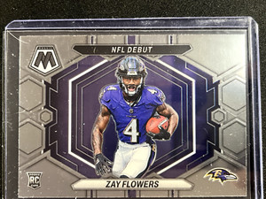2023 Panini Mosaic NFL Debut Zay Flowers RC #ND-18 Baltimore Ravens
