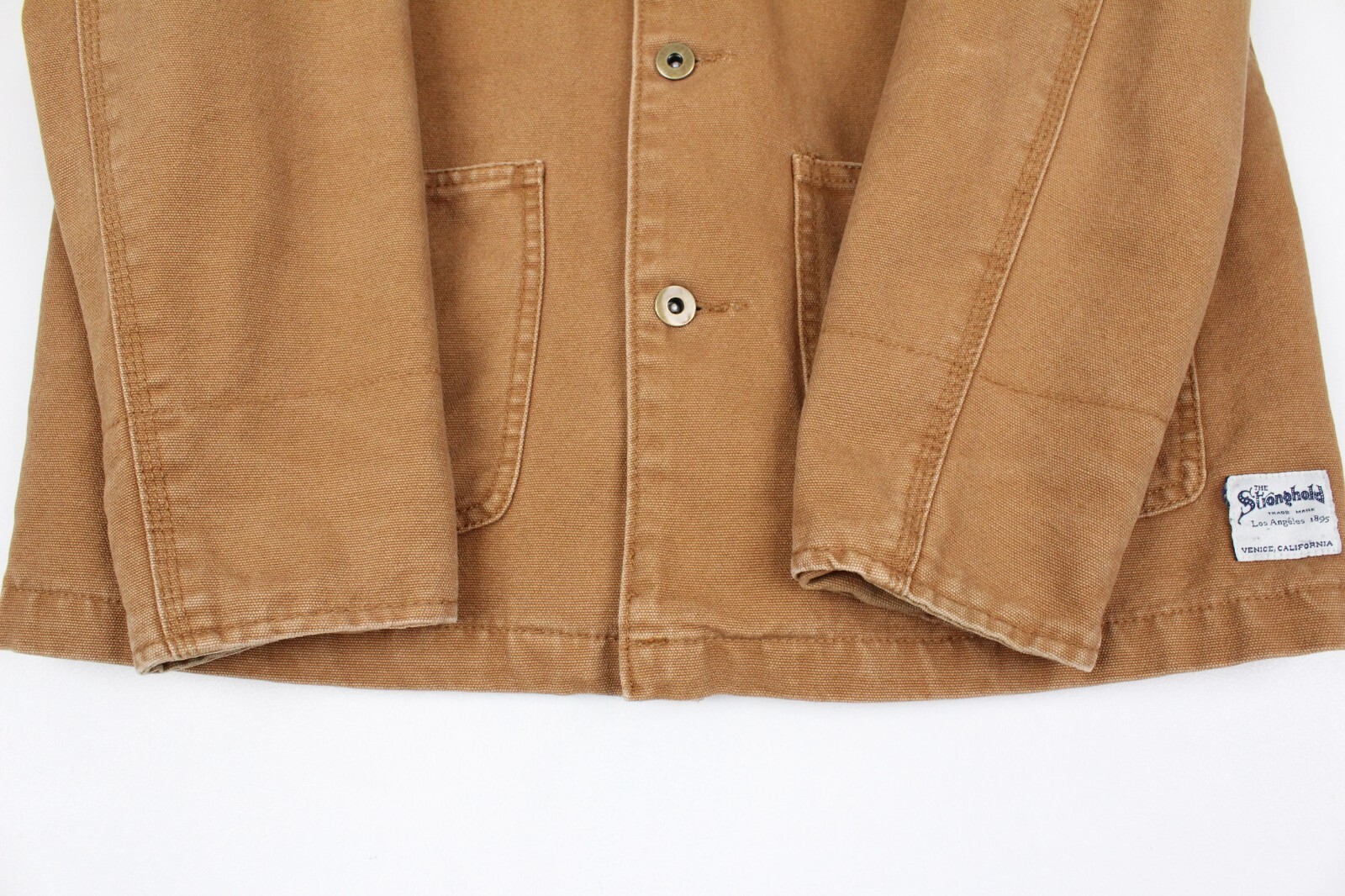 The Stronghold Military Chore Jacket Brown Button Front Outdoor Mens