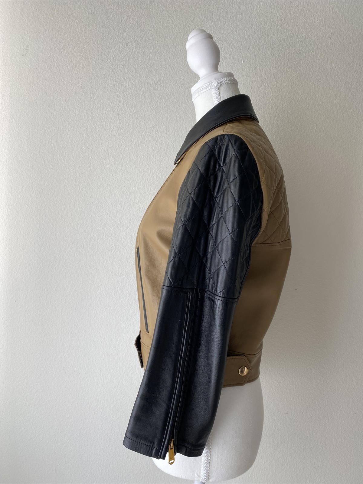 SAINT LAURENT YSL Nappa Giacca in Pelle Ottime Condizioni M