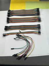 Flat Ribbon Connectors 8" Long Single Wires 7" (Lot as Shown) New Fast Ship