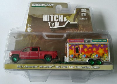 GREENLIGHT Hitch & TOW * 2015 Chevrolet Silverado and State Fair Trailer CHASE !