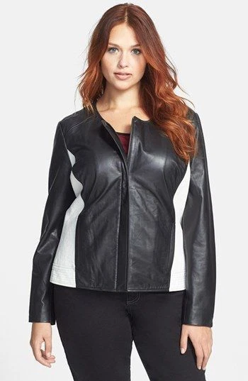 Halogen leather cheap jacket
