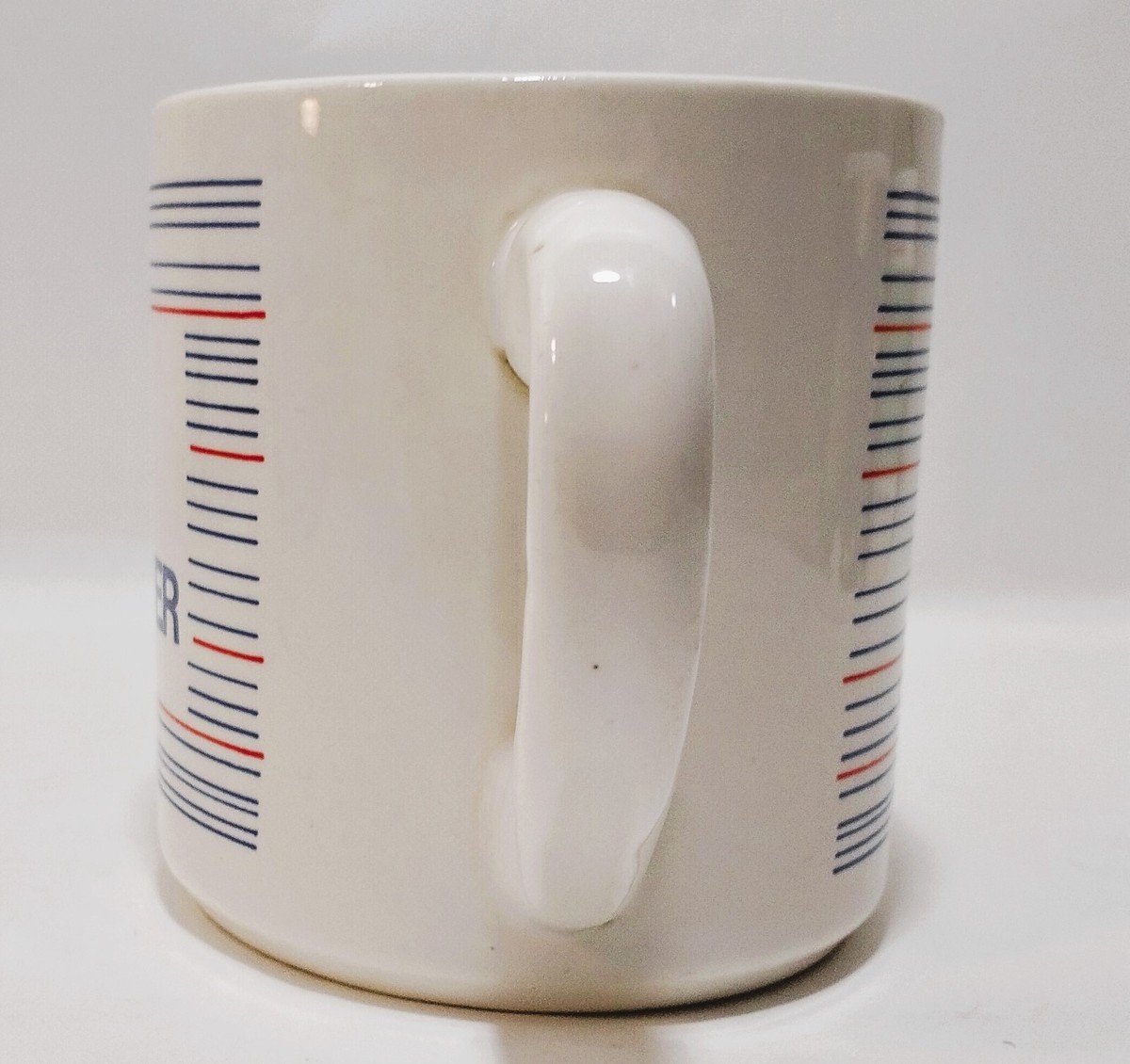 39 Forever Coffee Mug White with Red and Blue Stripes 12 oz. made in USA