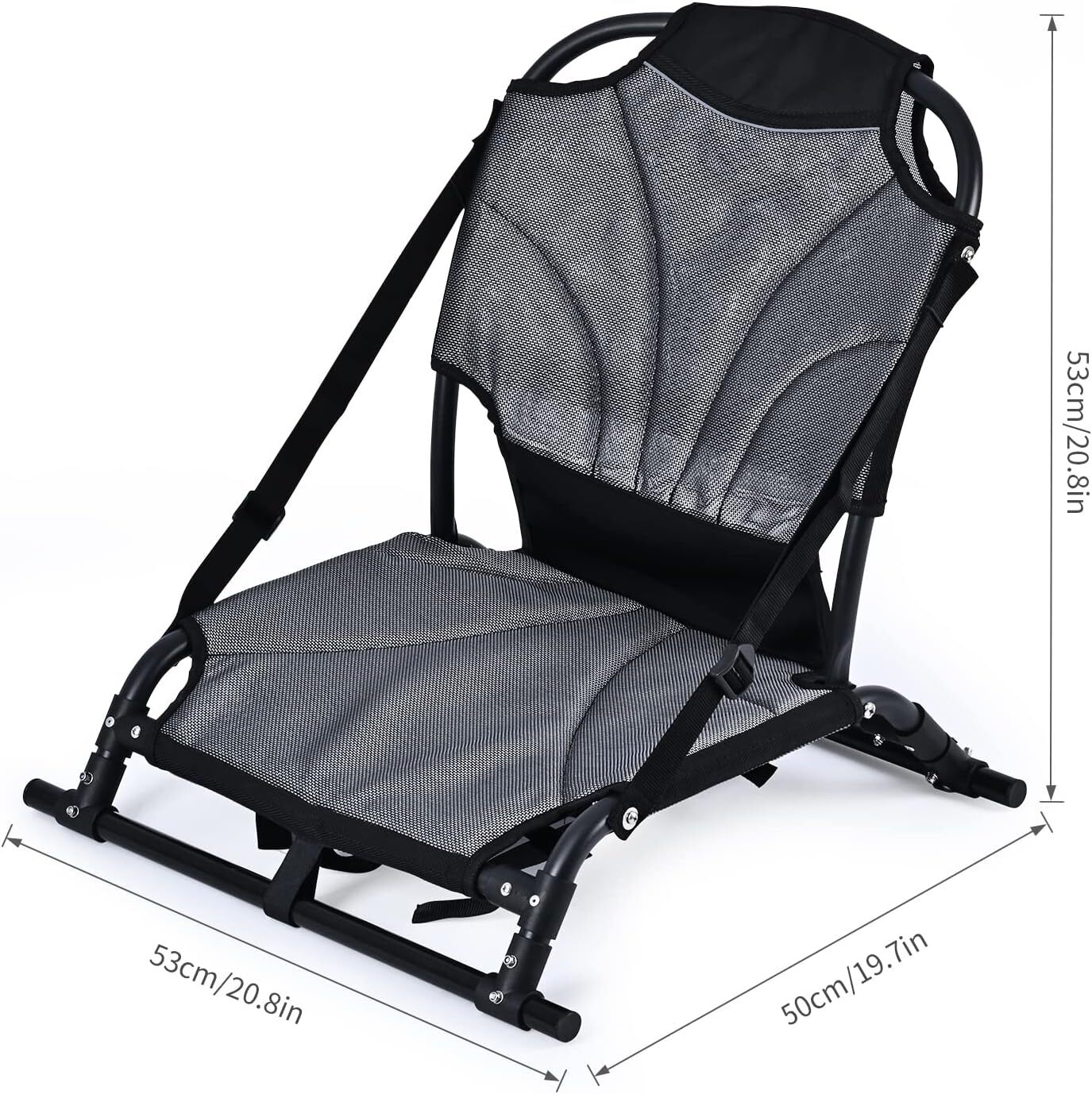 Seat With Back Support Aluminium Alloy Frame For Cushion Adj
