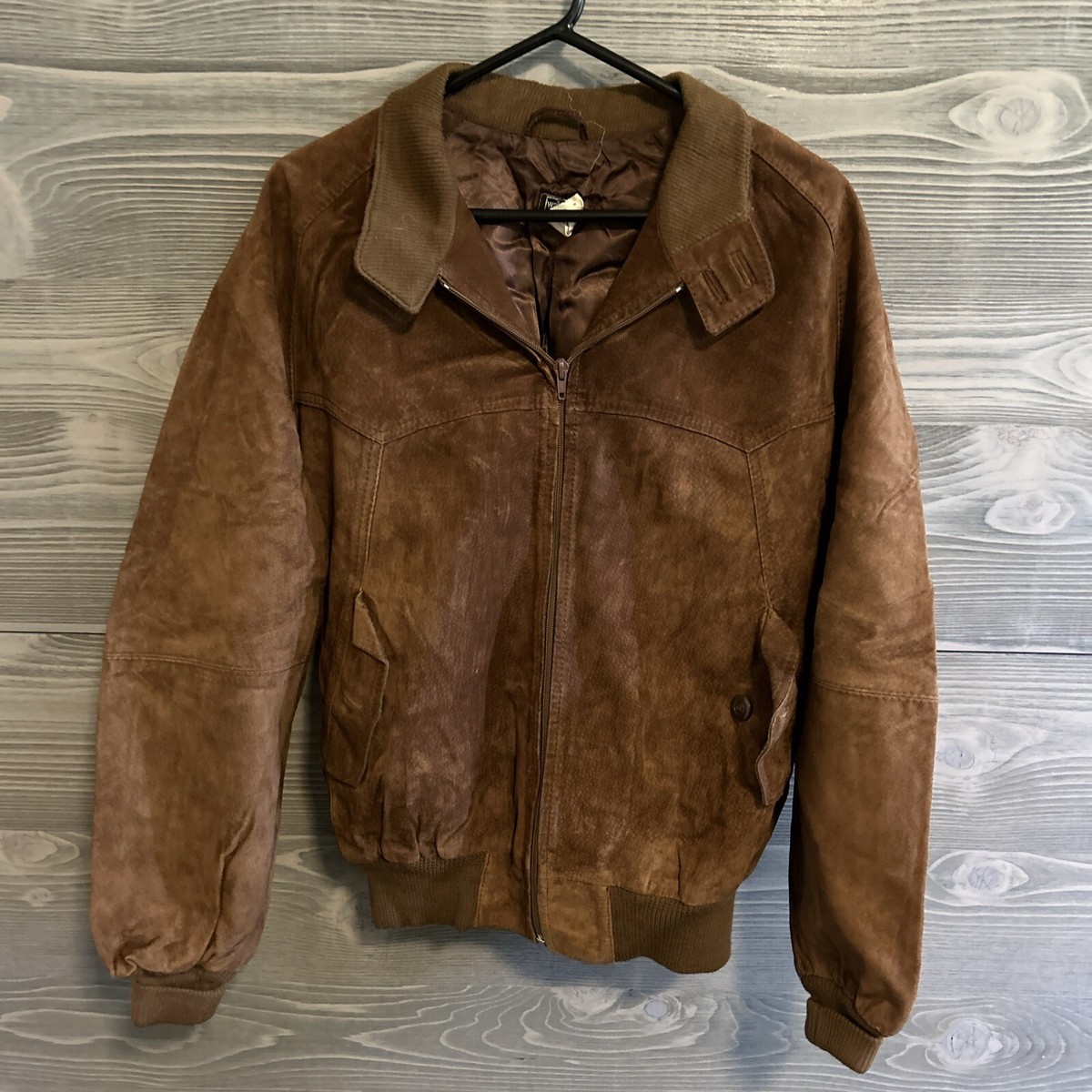 Vintage 1950s Wallach's Leather Jacket Size 44 Made In