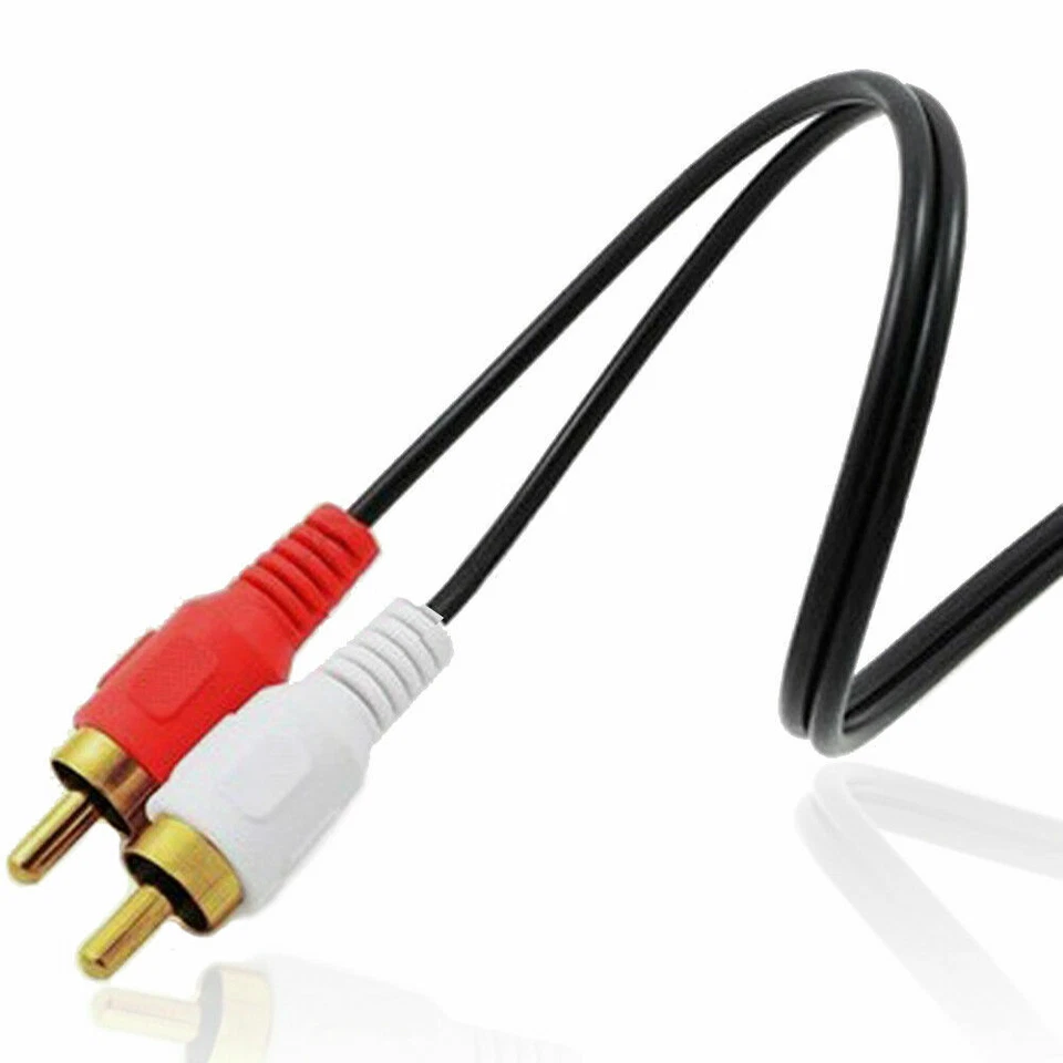 Cable adaptador 5 pies 3,5 mm audio auxiliar 1/8" estéreo a 2 RCA macho Y cable MP3 iPod teléfono Foto 4 de 4