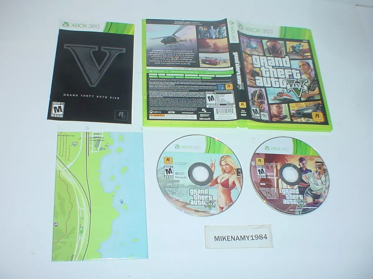 Grand Theft Auto V GTA 5 - Xbox 360 - Case and Manual Only