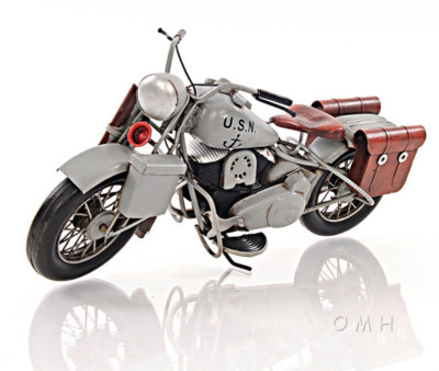 1942 Indian Military Model 741 Grey Motorcycle Metal Model 12
