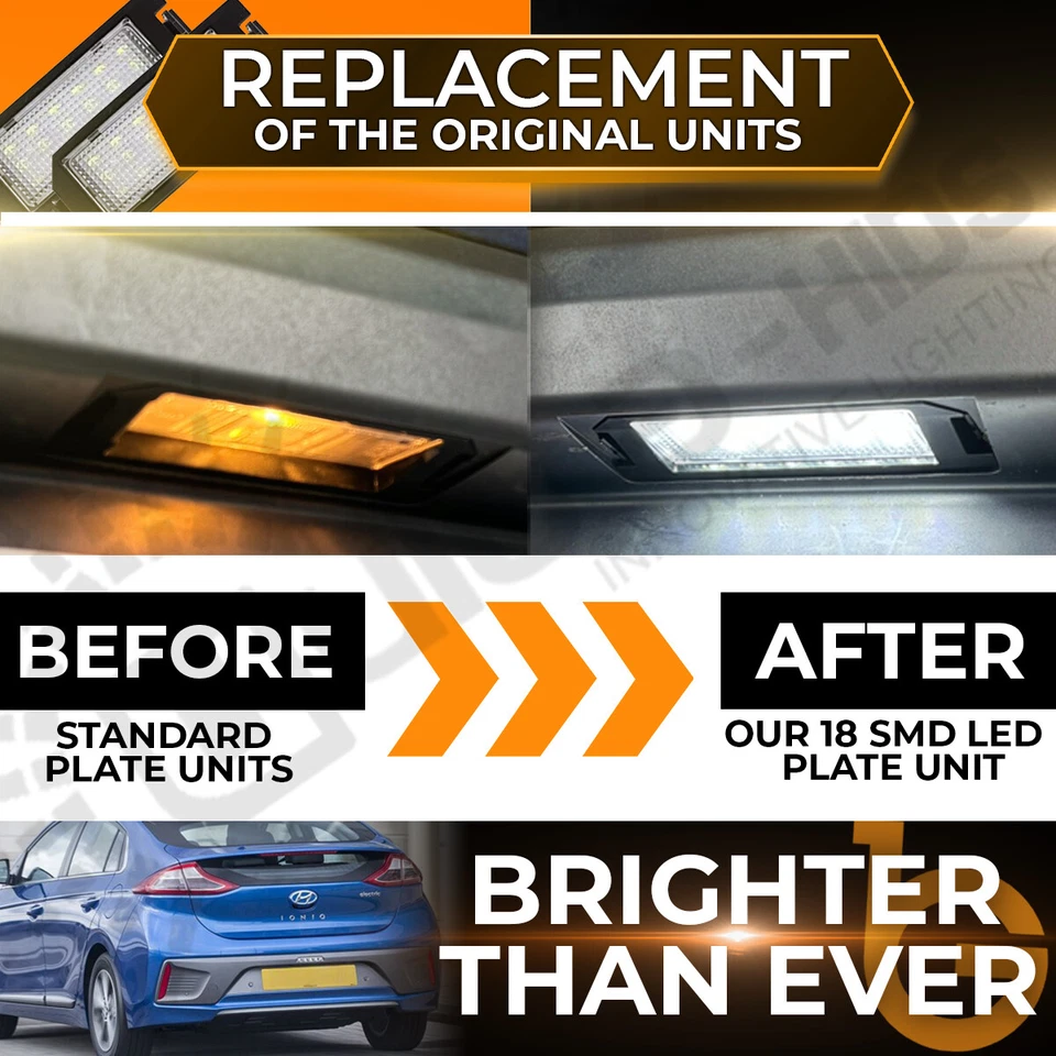 2x 18 UNIDADES DE LUZ DE MATRÍCULA LED para Hyundai I20 Ioniq Genesis Coupe Veloster Foto 3 de 4