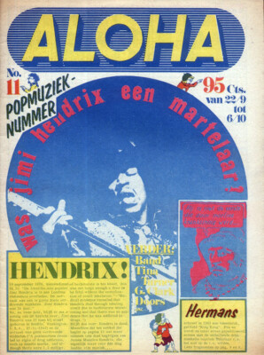 ALOHA DUTCH MAGAZINE 22 SEPT 1972 . JIMI HENDRIX FRONT COVER