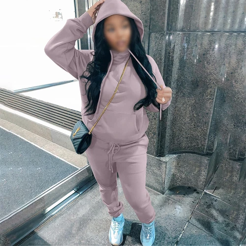 Ladies Jogger Set Long Sleeve Two Piece Outfit Women Loose Fit Jogging - Picture 120 of 141