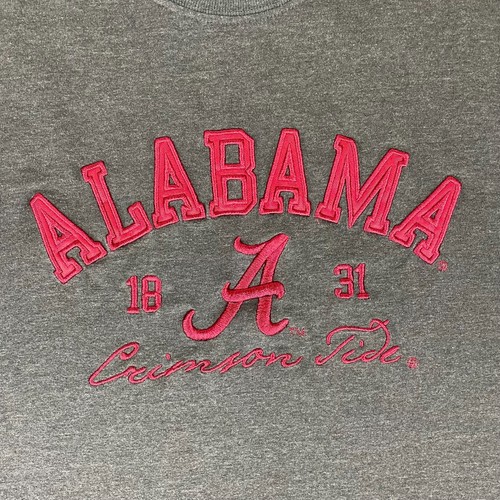 Alabama Crimson Tide Shirt Cadre Embroidered Gray Short Sleeve Men Medium - Picture 2 of 10