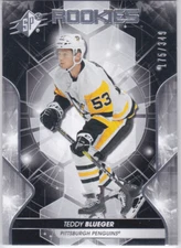 19/20 SPX..TEDDY BLUEGER..ROOKIES../ 349..# 80..PENGUINS..FREE COMBINED SHIP