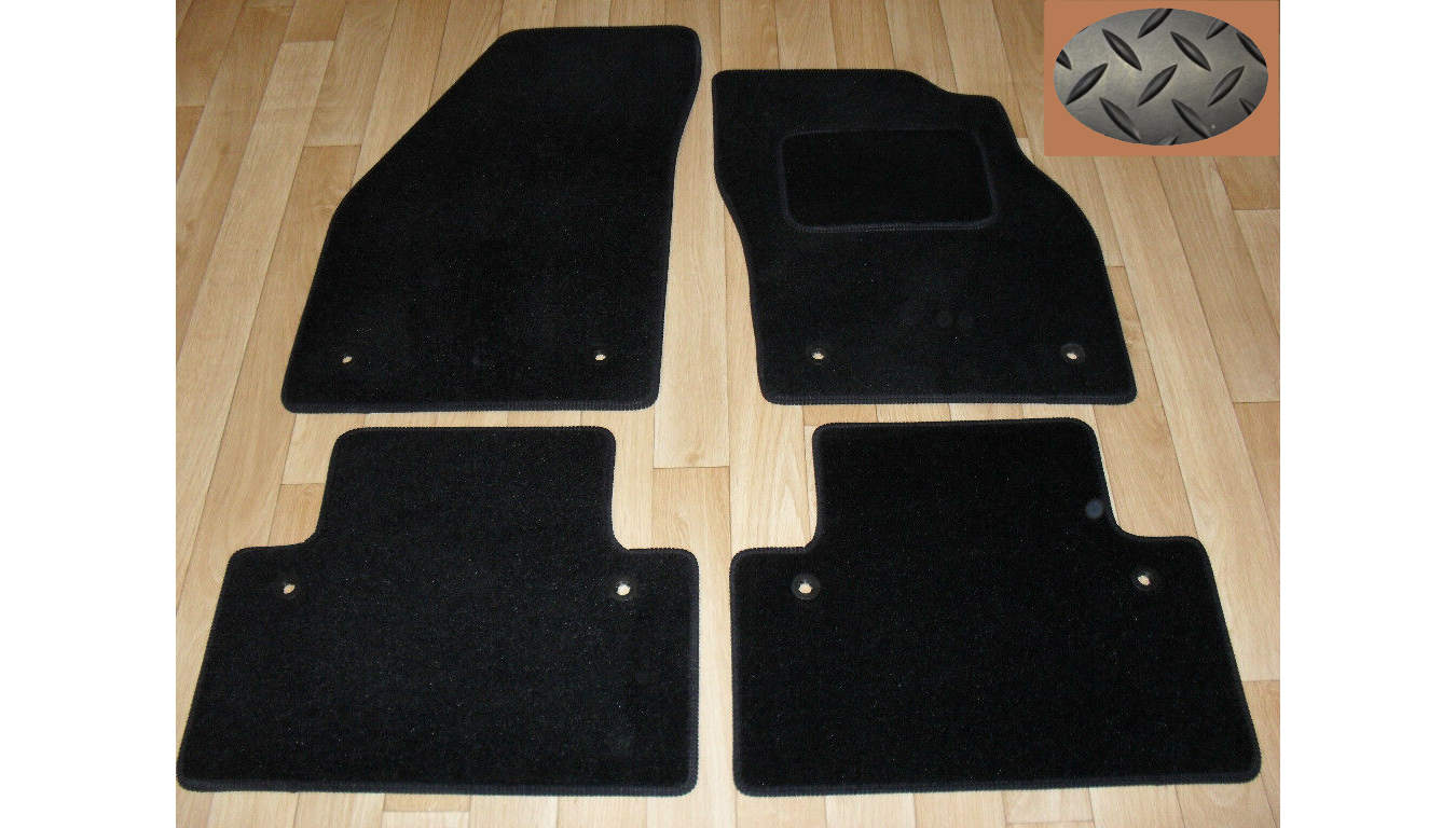 Car Mats for Volvo C30 2007-on Tailored RUBBER Car Mat Set in Black