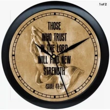 Isaiah 40:31 Bible Verse Those Who Trust th Lord Wall Clock Faith Christian 0724