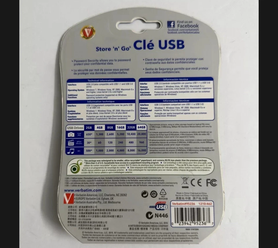 Verbatim 4GB Store 'n' Go USB Flash Drive - Red 95236 In Box New! - Image 2 of 2