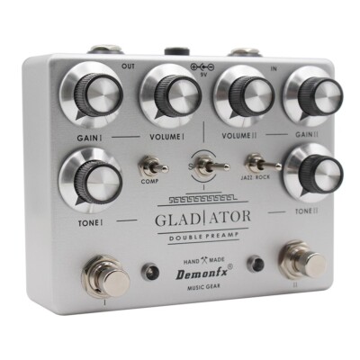 Demonfx GLADIATOR DOUBLE PREAMP OVERDRIVE PEDAL Cornerstone Gladio