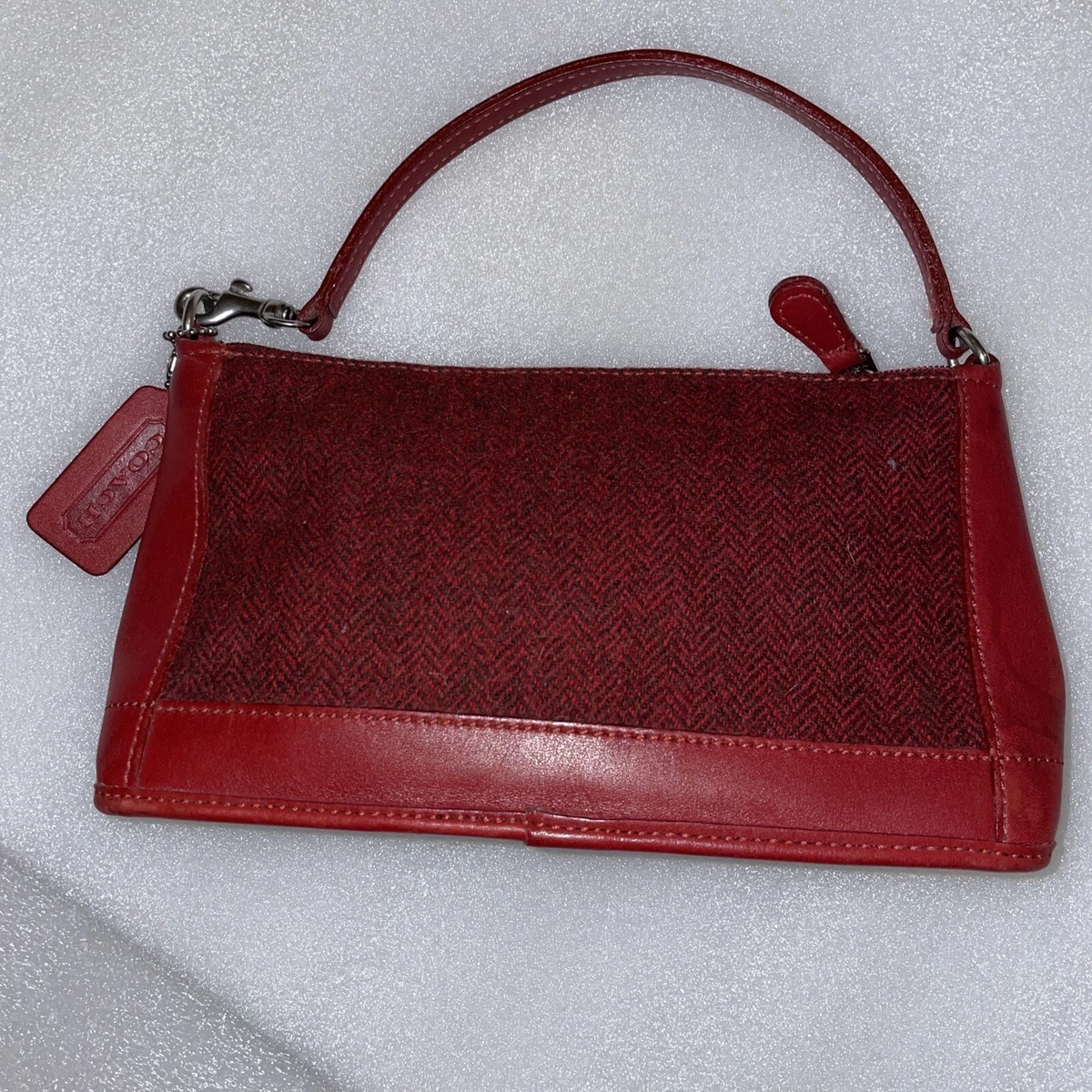 Mini Red Coach bag | Bags, Black leather coach purse, Y2k bag