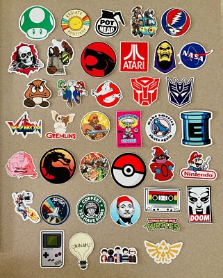 Vinyl Stickers 80's Cartoon Nintendo Ghostbusters Voltron NASA High Quality